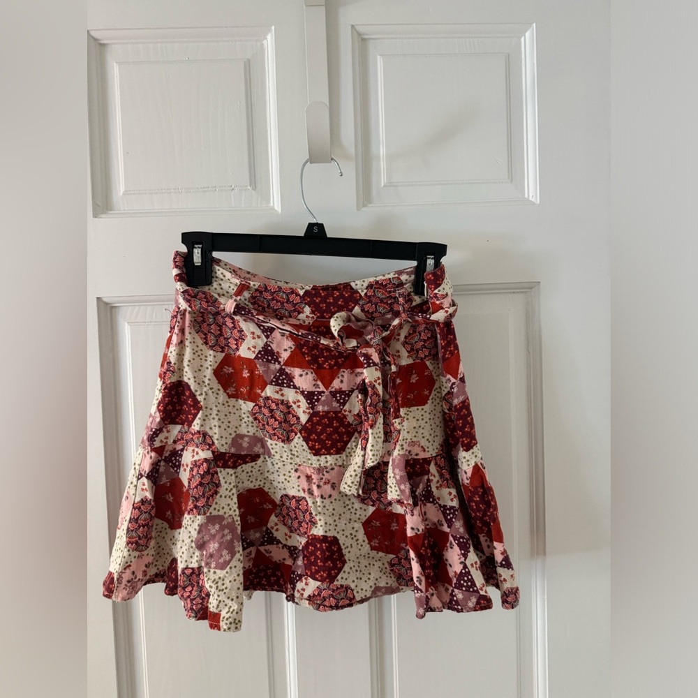 Stradivarius Colorful Linen Skort (Size M)